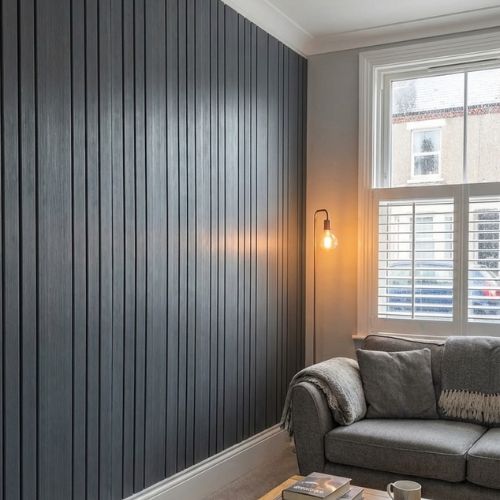 Composite Slat Side Trim | 3.6m | Light Grey - installed