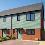 Double Embossed Chartwell Green Wall Cladding 333mm x 5m - in situ Double Embossed Cladding Chartwell Green - Duraklad External Cladding