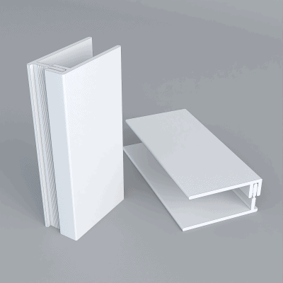 Double Embossed Anthracite Grey 2 Part Wall Cladding Edge Trim