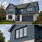 Double Embossed Empire Blue Wall Cladding 333mm x 5m