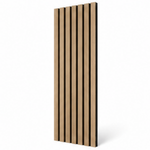 Sulcado Lite Acoustic Slat Wall Panel in Light Ash – 600mm acoustic wood slat wall panelling